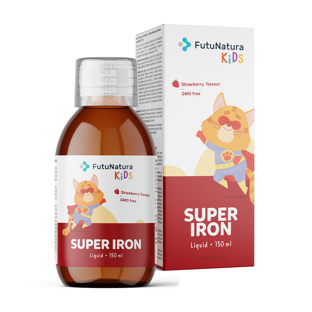 Super Iron:  Hierro + vitaminas B – Complemento alimenticio líquido para niños