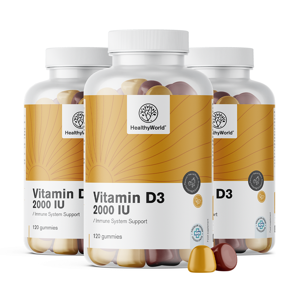 Vitamin D3 2000 i.e. v obliki gumijev