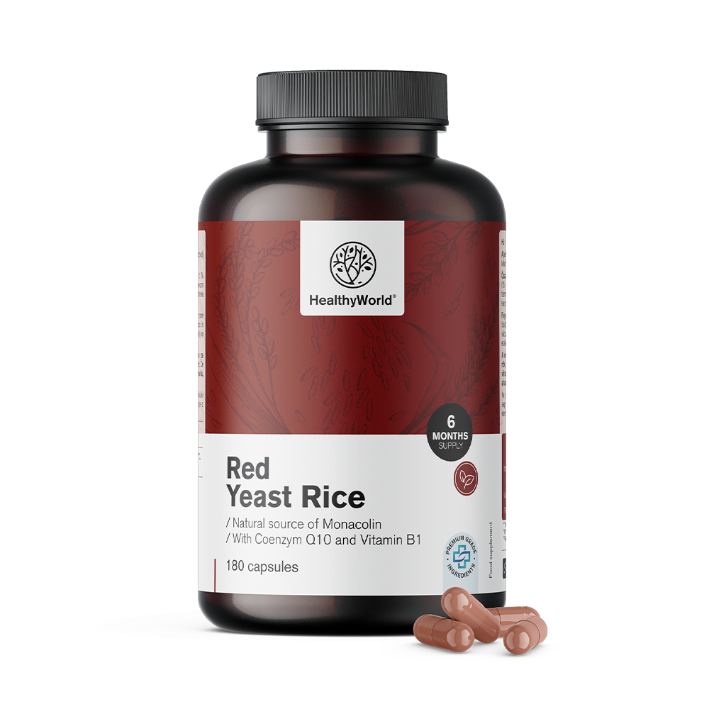 Arroz de levadura roja 250 mg en cápsulas.