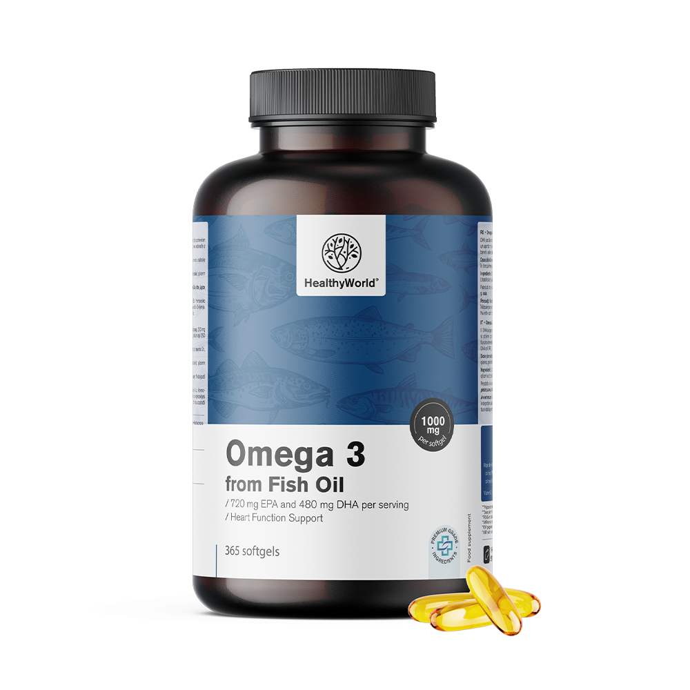 Omega-3 1000 mg con EPA y DHA.