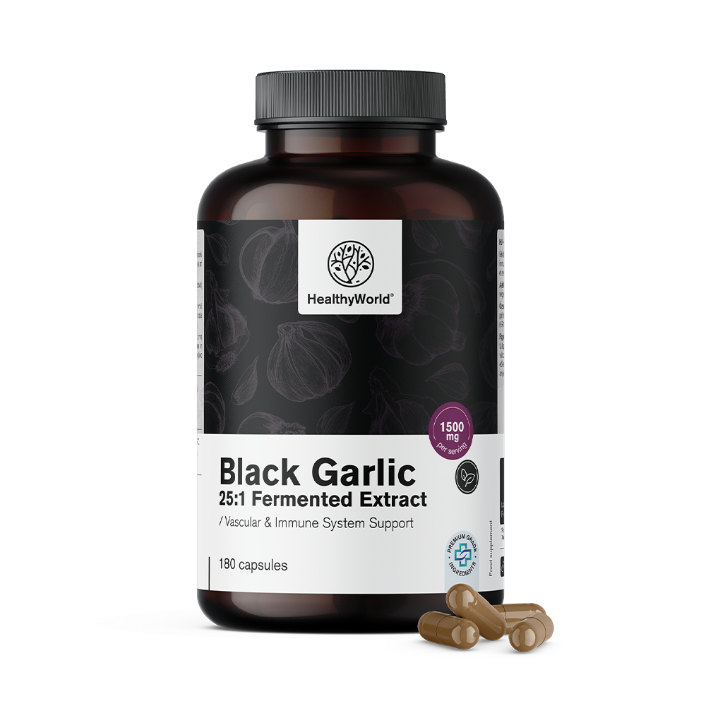 Ajo negro 1500 mg en cápsulas.