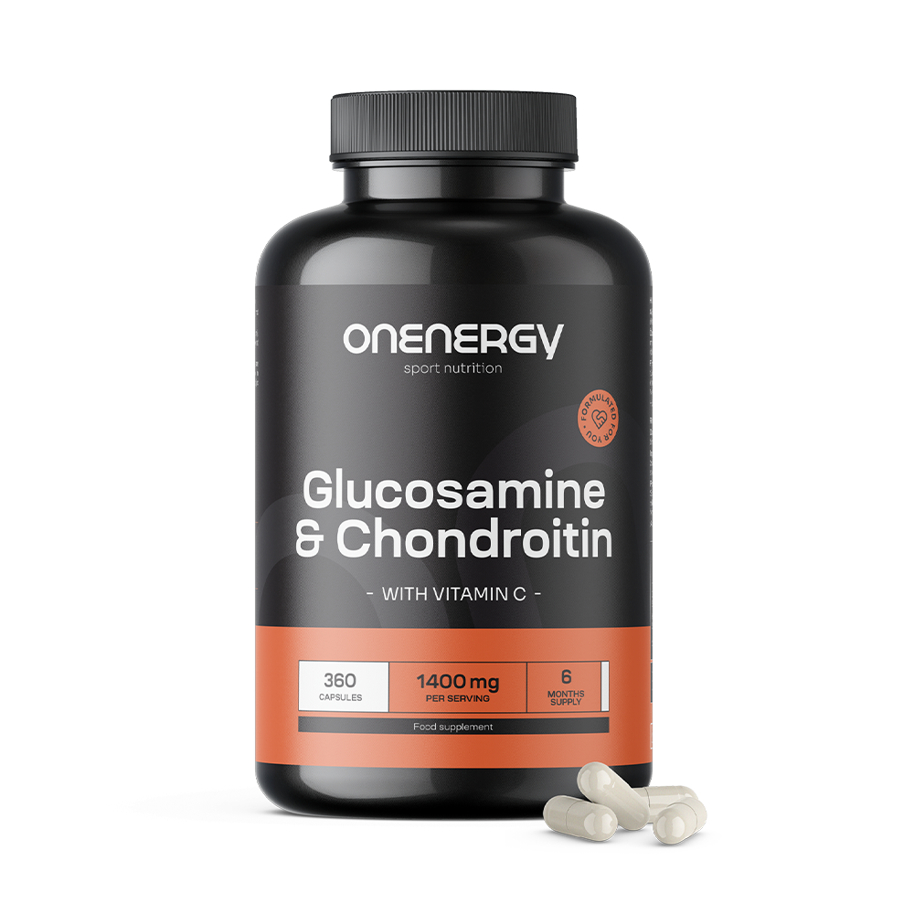 Glucosamina + condroitina 1400 mg.