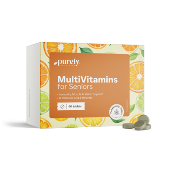 Multivitamini za starejše = Multivitaminas para personas mayores.