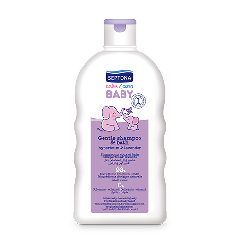 Champú y baño para bebés - hipérico y lavanda.