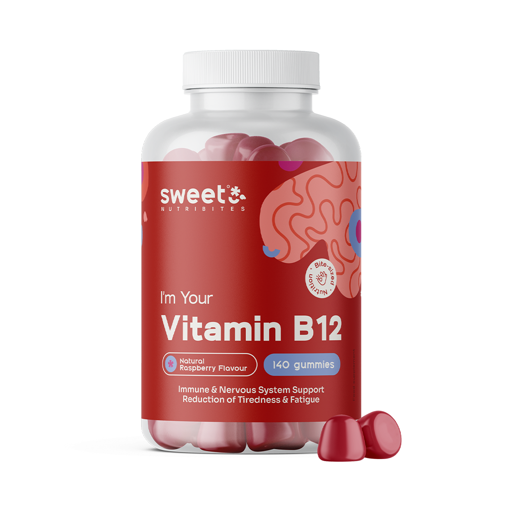 Caramelos de goma de vitamina B12.