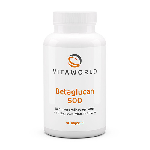 Betaglucano 500 mg con vitamina C y zinc.