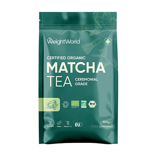 Polvo de matcha para beber.